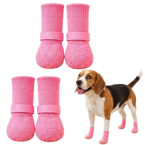 Anti Slip Dog Socks Boots,Dog Paw Protector with Adjustable Straps,Waterproof Dog Socks for Indoor Hardwood Floors & Outdoor Hot Pavement,Booties for Small Medium Dog Puppy
