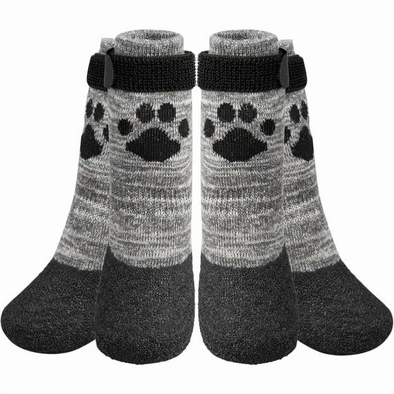 Anti Slip Dog Socks for Hot/Clod Pavement to Prevent Licking Paws,Dog Booties for Hardwood Floors, Traction Rain Dog Boots&Paw Protectors Shoes with Grip for Small Medium Large Senior Dogs