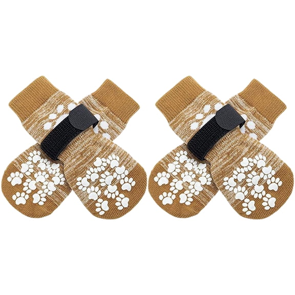 Anti Slip Dog Socks to Prevent Licking Paws, Dog Shoes for Hot Pavement, Dog Booties for Small Medium Large Senior Dogs, Traction Control Boots & Paw Protectors for Hardwood Floors