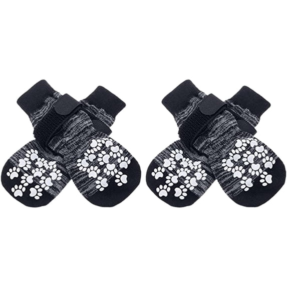 Anti Slip Dog Socks to Prevent Licking Paws, Dog Shoes for Hot Pavement, Dog Booties for Small Medium Large Senior Dogs, Traction Control Boots & Paw Protectors for Hardwood Floors