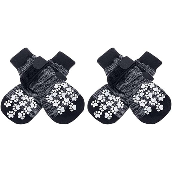 Anti Slip Dog Socks to Prevent Licking Paws, Dog Shoes for Hot Pavement, Dog Booties for Small Medium Large Senior Dogs, Traction Control Boots & Paw Protectors for Hardwood Floors