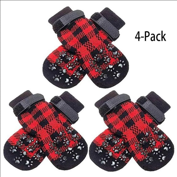 Anti-Slip Dog Socks to Prevent Licking Paws,Anti-Slip Dog Socks with Adjustable Straps for Indoor Hardwood Floors，S