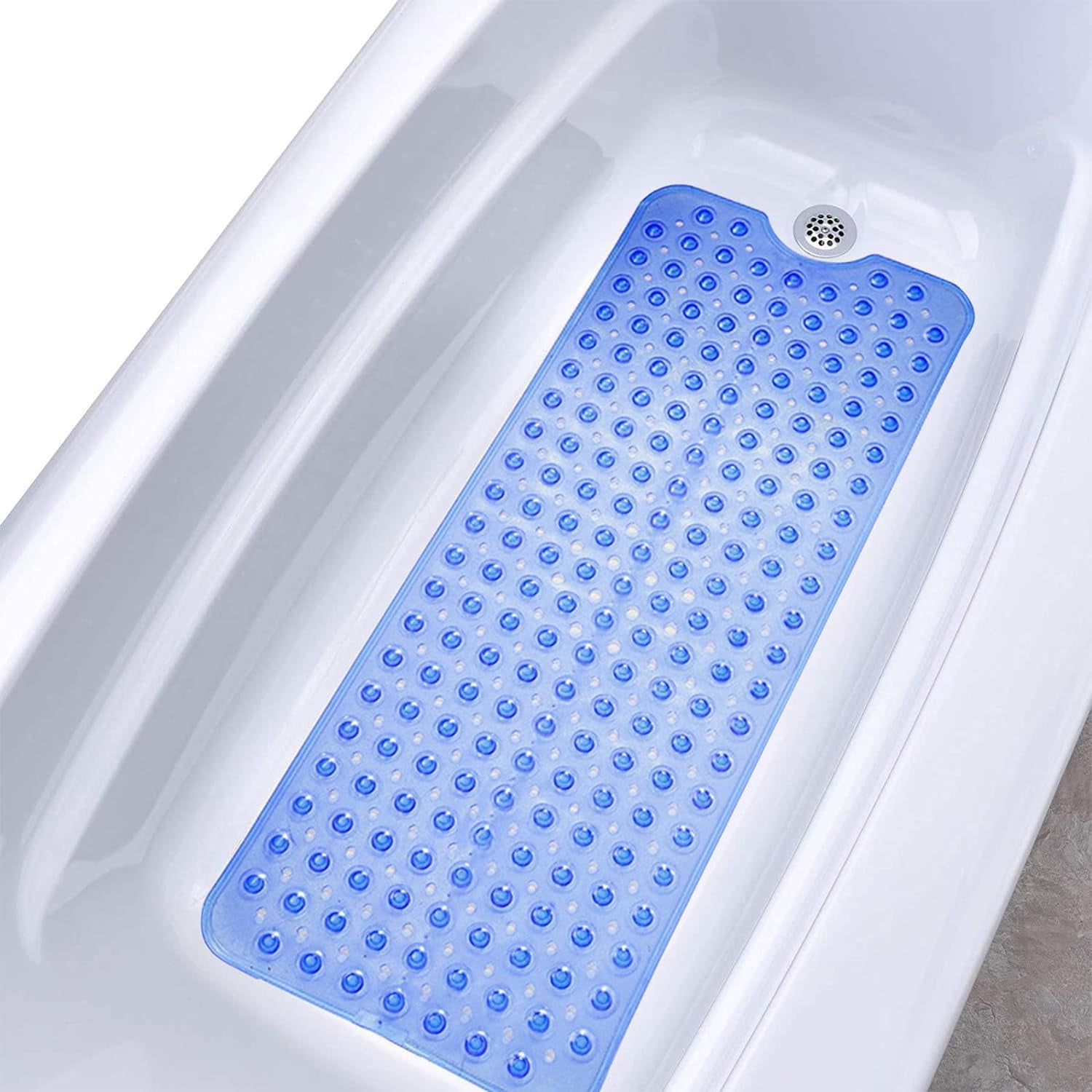 Anti Slip Extra Long Bathtub and Shower mat 39" x 16", Wet Floor Non-Slip for Elderly & Kids ...