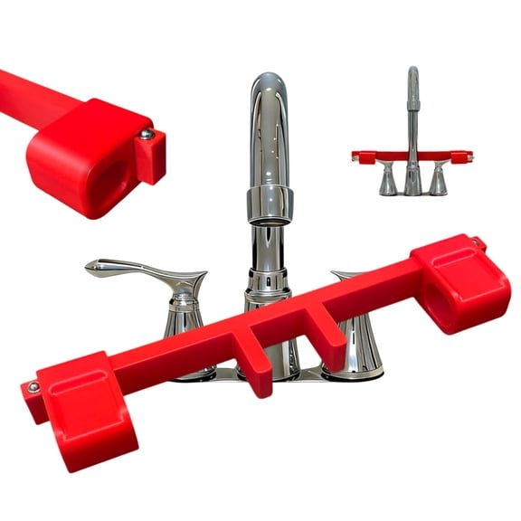 Anti Slip Faucet Lock Stopper Bathroom Sink Faucet Lock For Home Kitchen Bathroom Bar Restaurant Cafe(Red-24cm)