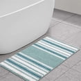 thumbnail image 1 of Anti Slip Floor Mat In Lake Blue At The Entrance Of The Plush Bathroom Polyester Carpet Color:D Material:Che Nille, 1 of 7