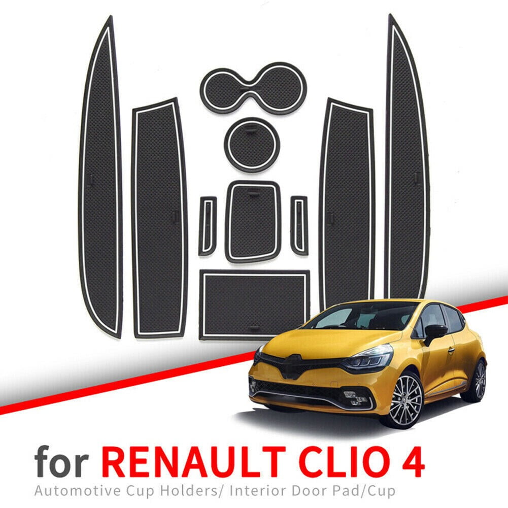 Anti-Slip Gate Slot Cup Mat Door Groove Non-slip Pad Mats For Renault Clio  4 