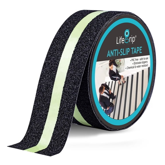 Anti Slip Grip Tape, Non-Slip Traction Tapes with Glow in The Dark Reduce The Risk of Slipping for Indoor or Outdoor Stair Tread Step and Other Slippery Surfaces - Keeps You Safe, 2" x 15"Ft