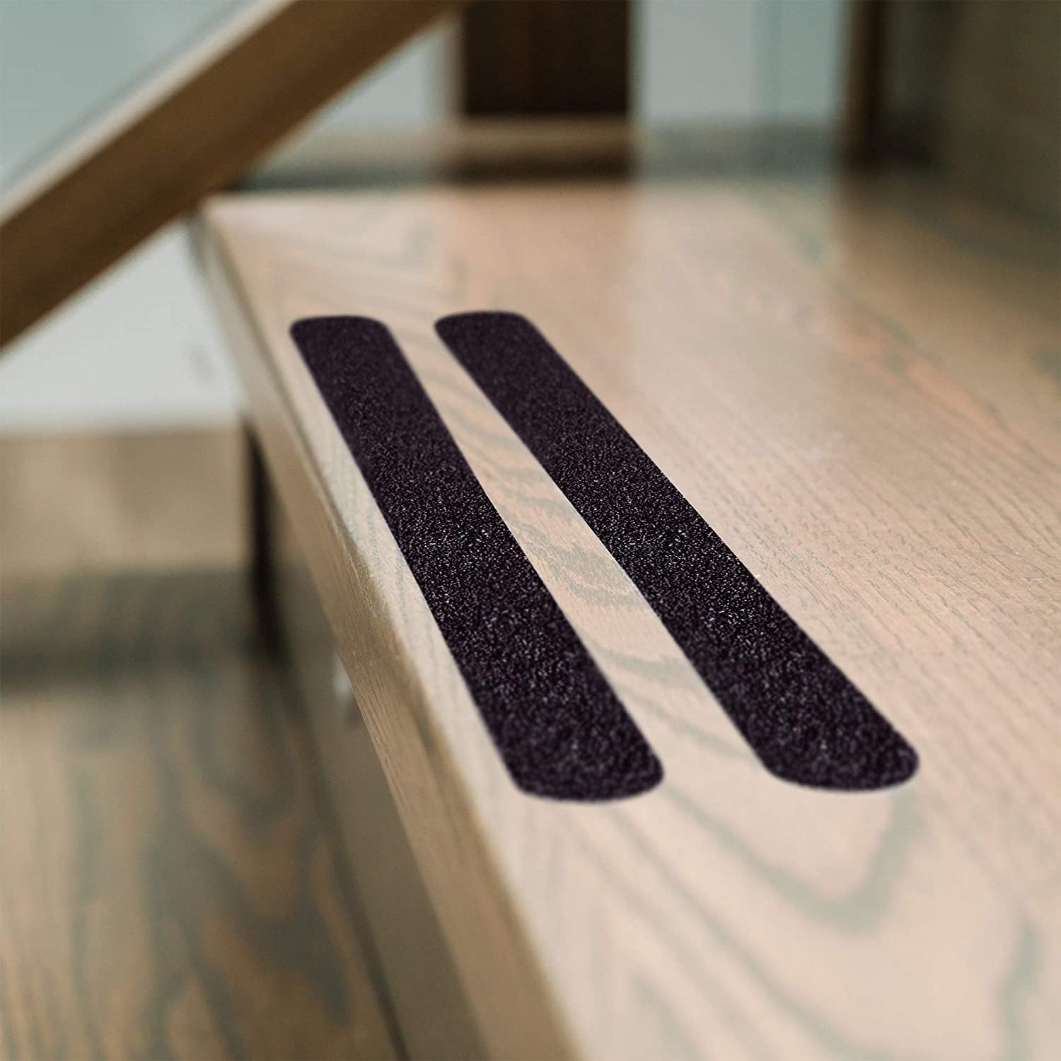 Anti Slip Grip Tape For Stairs. Black Non Slip Floor or Stair Treads. 20 Pre-Cut Strips 1" x 15.5" Anti Slip Safety Tape. Waterproof Indoor/Outdoor Commercial Adhesive Stair Treads Avoid Falls