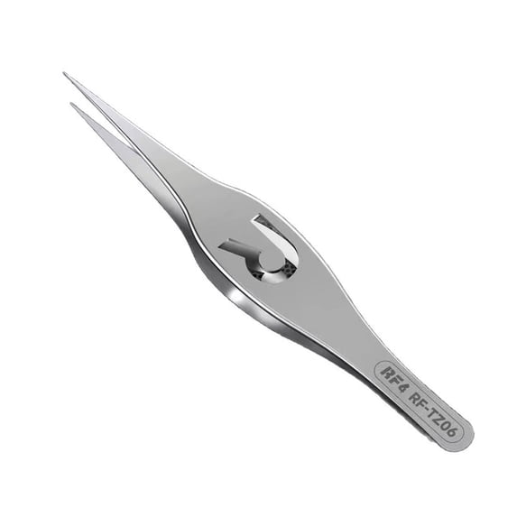 Anti Slip Handle Precise Tweezers RF‑TZ06 Featuring Hardened Point For Stable Operation In Electronics Work