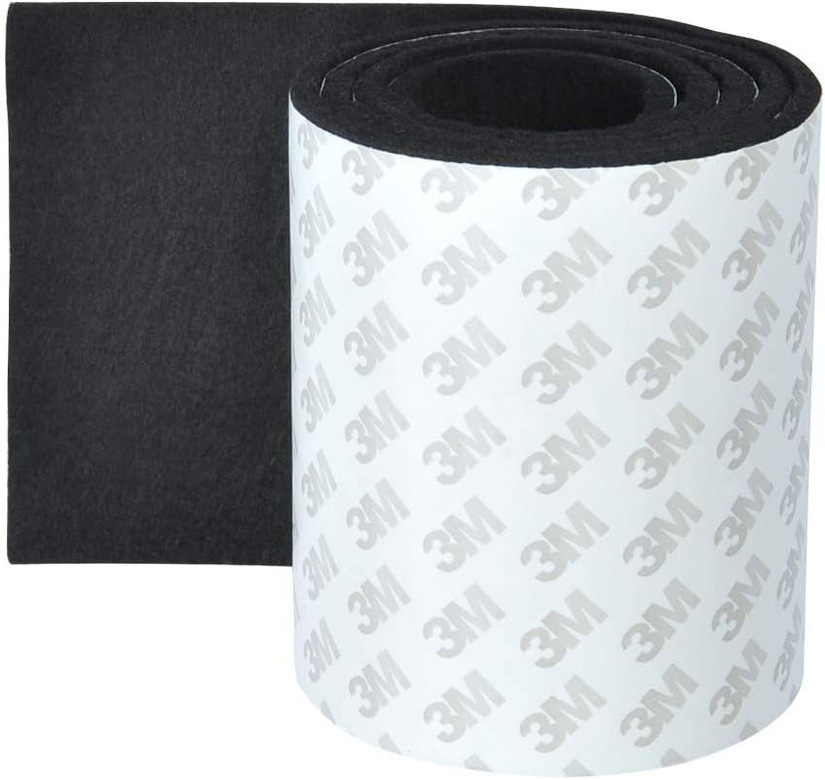 Anti-Slip Heavy Duty Felt Strips, Hook and Loop Fasteners Furniture Pads With 3M Adhesive Backing For Floor Protection, Self-Adhesive, Noise Reduction, Cuttable, 2 Rolls Black