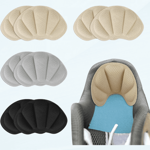 Anti Slip Heel Grips for Men and Women, 4Pairs Self-Adhesive Heel Pads for Shoes That are Too Big Heel Support Cushions Insert, Heel Grips Liner for Preventing Heel Slip and Blister
