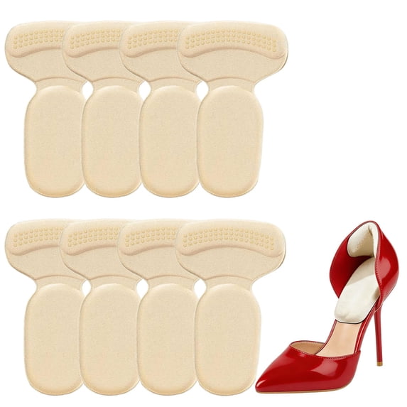 Anti-Slip Heel Liners 8PCS Reusable Heel Protector Pads with Non-Slip Design, Comfortable Heel Cushions for Heels Flats Sneakers Office Travel Use