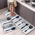 thumbnail image 1 of Anti-Slip Long Kitchen Rug Waterproof Home Super Absorbent Quick-Drying Household Bathroom Carpet Kitchen Mats for Floor 2 Set, 1 of 6