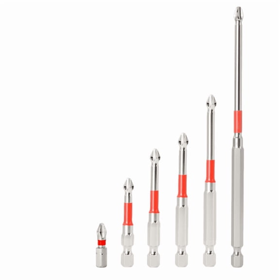 Anti-Slip Magnetic Drill Bits, High Magnetic Screwdriver Bit Set, Universal Phillips Head Screwdriver Bit S2 Alloy Ph2 Star Drill Screwdriver Set (6pc)