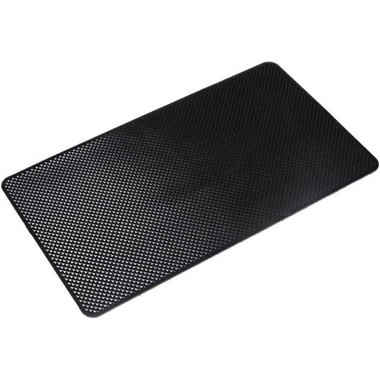 Anti-Slip Mat,Car Dashboard Non-Slip Pad,Silicone Gel Car Anti-Slip Mat for  Cellphone Ornaments Fixed Center Console Grid Holds Cell  Phones,Sunglasses,Coins,Keys etc - Black 