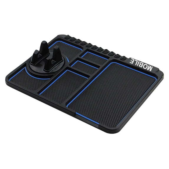 Anti Slip Mat for Car Dashboard Multifunctional Car Anti Slip Mat Phone Holder Interior Accessories for Car for Phones Keys Sunglasses Blue