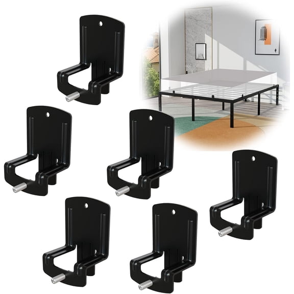 Anti-Slip Mattress Gaskets/6 PCS Non Slip Mattress Baffle for Bed Frame/Black Finish