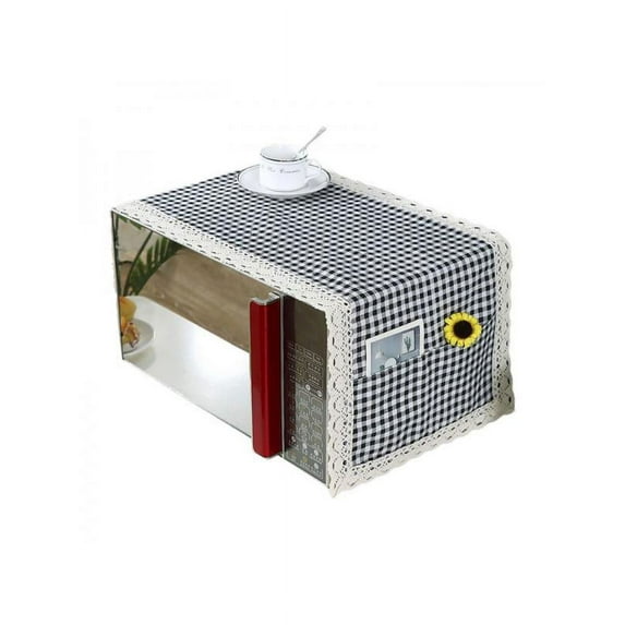 Anti-Slip Microwave Dustproof Cover Microwave Oven Top Cover Decorative Kitchen Toaster Oven Cover with Storage Bags