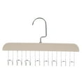 thumbnail image 1 of Anti-Slip Multi-Hook Coat Rack,8-Hook Wooden Closet Organizer,360° Swivel Belt & Tie Hanger,Scarf & Bra Storage Solution,Durable Wood Construction,C,1PC, 1 of 5