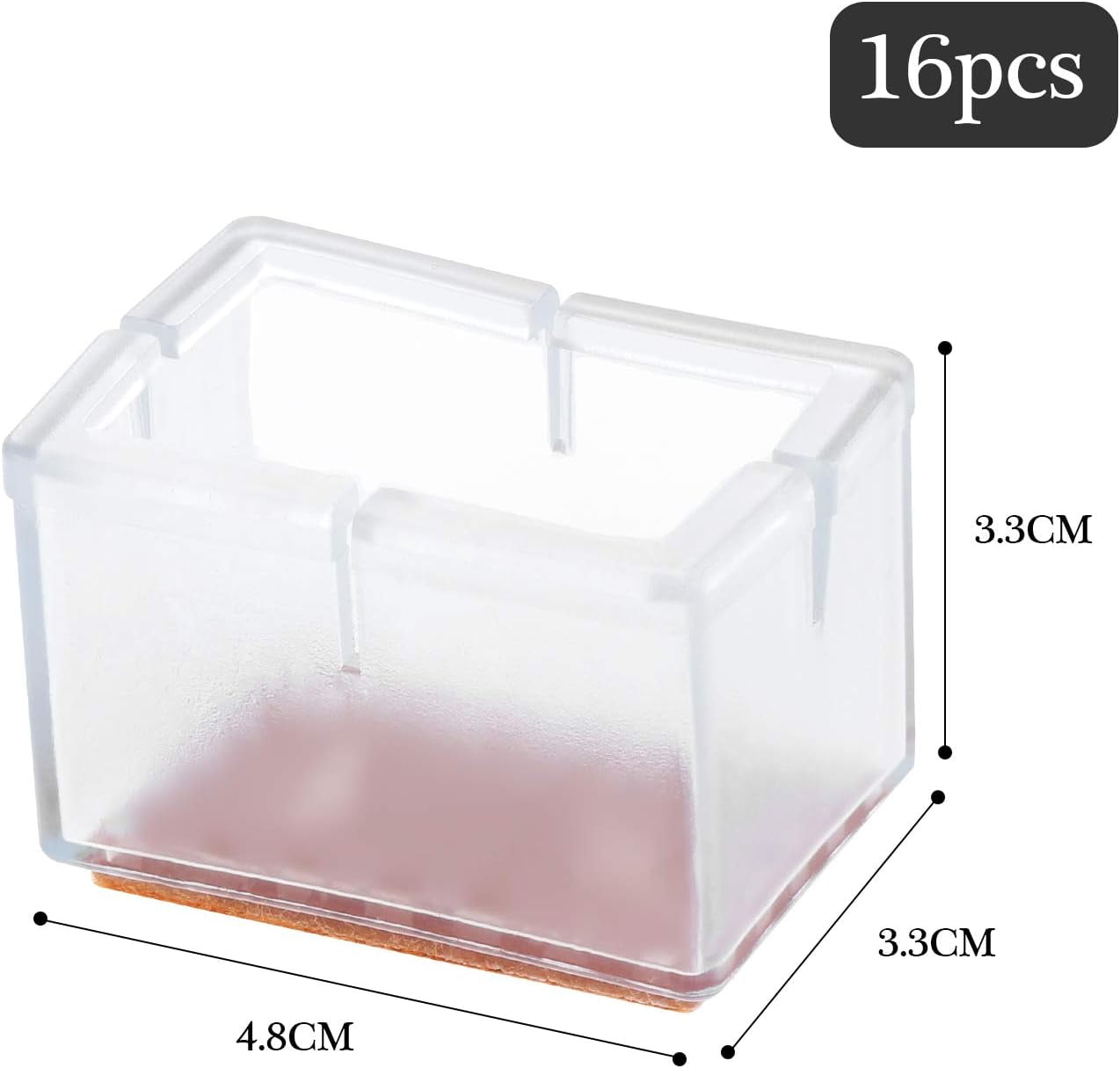 Anti-Slip PVC Rectangular Caps, Chair Legs, Furniture Feet - Walmart.com