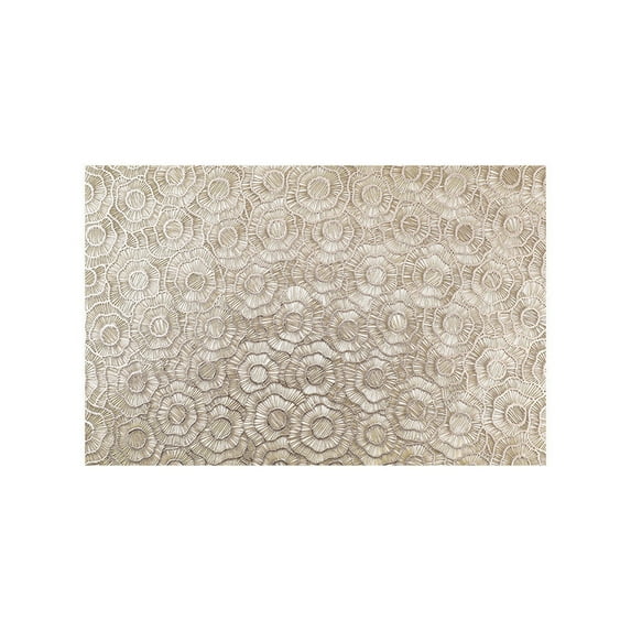 Anti-Slip Placemats for Dining Table, Floral Pattern Washable PVC Woven Table Mats for Home Restaurant Christmas Party Decoration