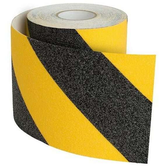 Anti Slip Safety Grip Tape For Indoor And Outdoor Use, Non Skid Tread With High Traction, Thick Pvc Base Layer, Heavy Duty Grip Tape, Bright Yellow And Black, 10Cm  10M
