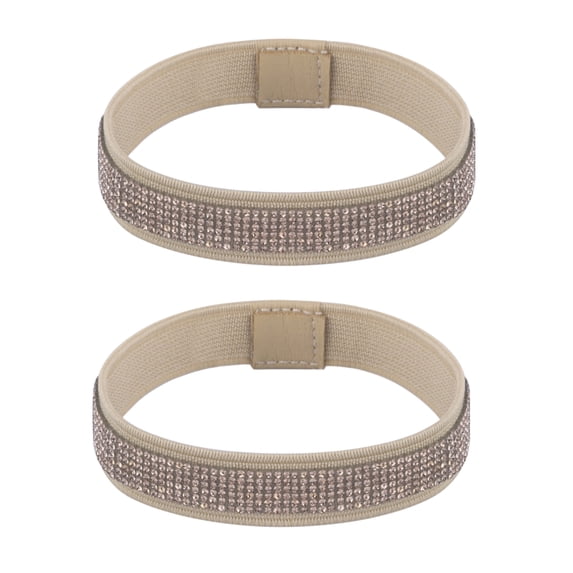 Anti-Slip Shoe Bands Rhinestones Heel Straps for High Heels 1 Pair Khaki One Size
