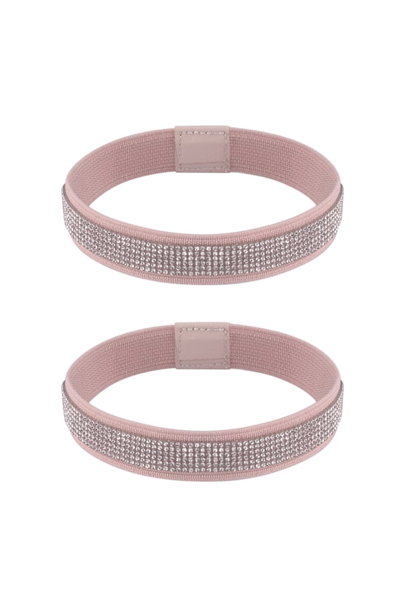 Anti-Slip Shoe Bands Rhinestones Heel Straps for High Heels 1 Pair Pink One Size