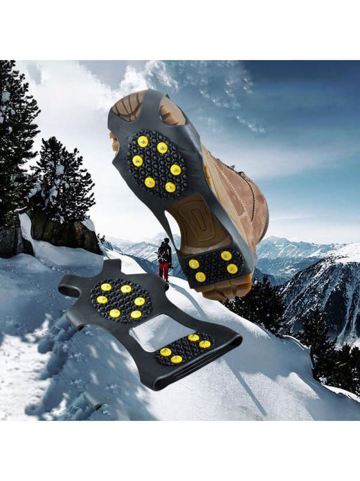 Anti Slip Shoe Grips, Ice Cleats, Spikes & Snow Gripper (Prevent Slips