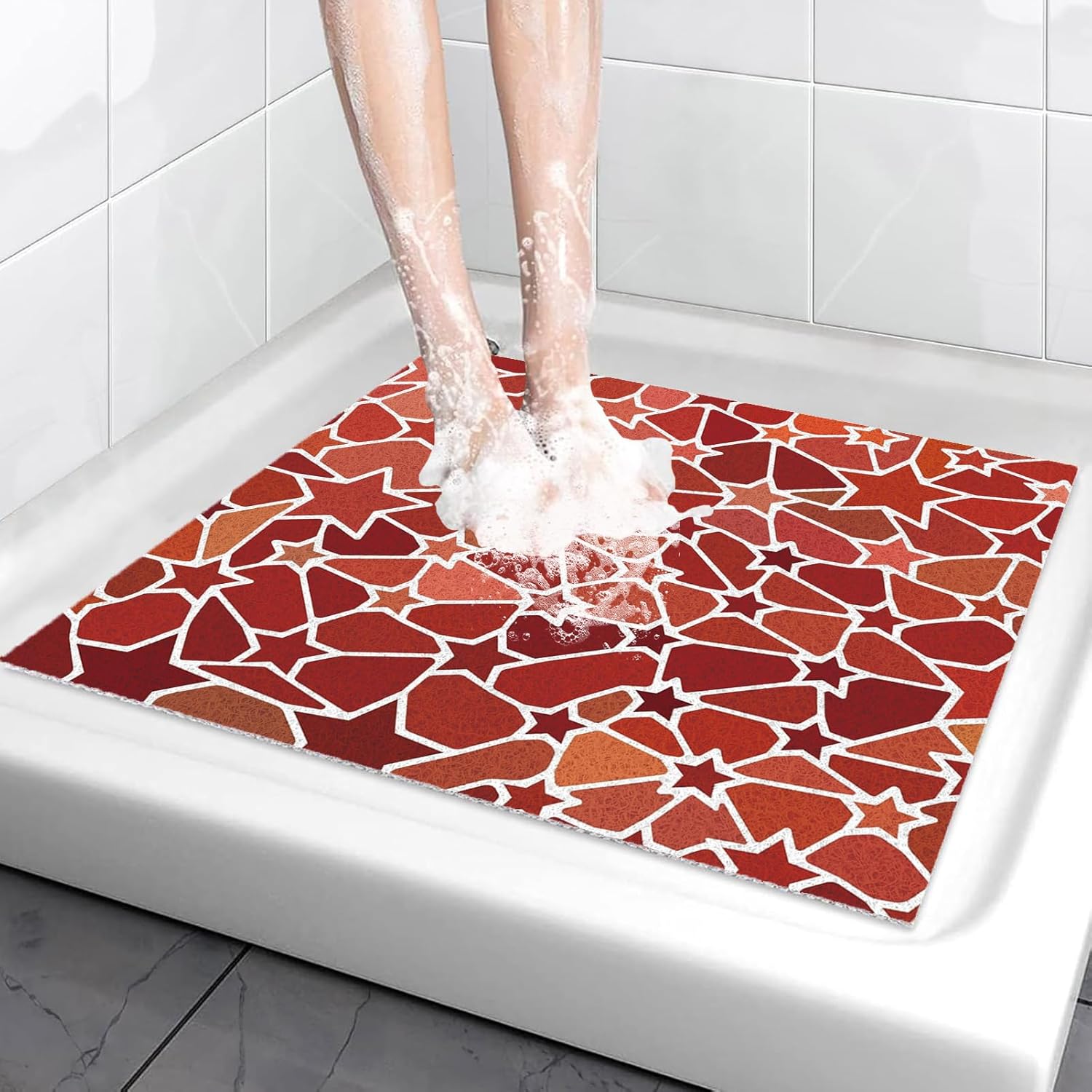 Anti Slip Shower Mats, 2.6x2.6ft/31x31in/80x80cm Non Slip Cuttable Bath