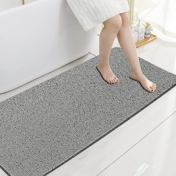 1Pcs Anti Slip Shower Mats,Household Absorbent Pads for Elderly,31 inch X 15 inch Multifunctional Mats,for Bathroom,Shower,Tub,Kitchen (Gray)
