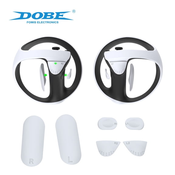 Anti-Slip Silicone Grip & Button Pads for PS5 VR2 Controllers (TP5-2512) - Shockproof Protective Mat, Sweatproof Enhancer for Immersive Gaming