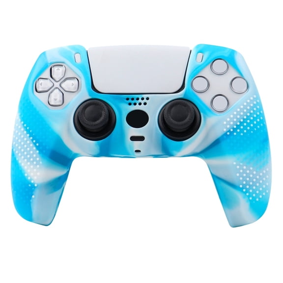 Anti-Slip Silicone Protective Joystick Cover Compatible with PlayStation 5 Controller - Durable Grip Skin Case Gamepad Accessories-Pale Blue