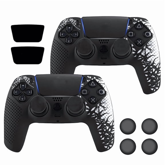 Anti-Slip Silicone Skin for PS5 Controller, PS5 Controller Accessories, Soft Protective Cover Case for PlayStation 5 Control Grip with Touch Pad Stickers