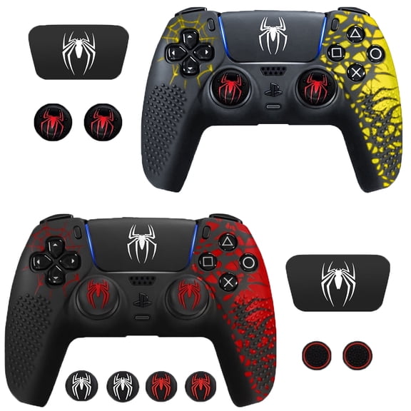 Anti-Slip Skin for Ps5 Controller, Ps5 Controller Accessories-2 Pack | Soft Silicone Protective Cover Case for PlayStation 5 Control Grip with Touch Pad Stickers