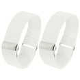 thumbnail image 1 of Anti-Slip Sleeve Garter Elastic Shirt Sleeve Holders for Men Women, White 2 Pack/1 Pair, 1 of 7