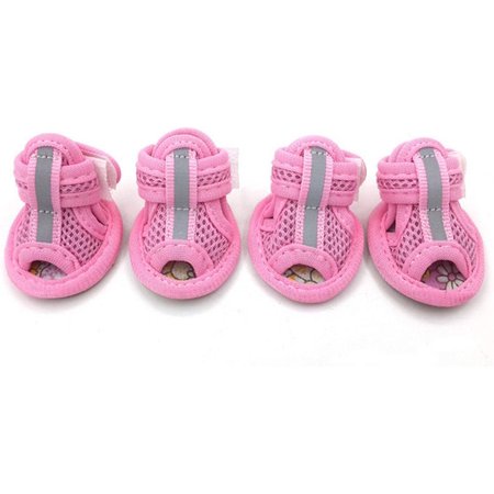 Anti-Slip Small Dog Shoes Cute Pet Shoes Spring Summer Breathable Soft Mesh Sandals Candy Colors