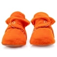 thumbnail image 1 of Anti-Slip Sole, Fleece Baby Booties, Newborn Home Booties, Sweat Proof Organic Cotton Lining, Orange, 1 of 5