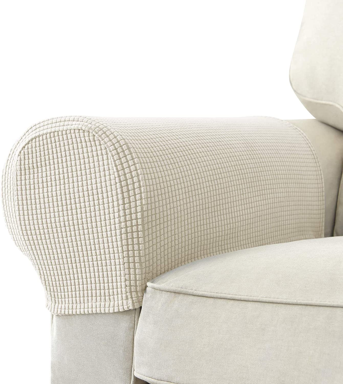 Anti Slip Spandex Stretch Fabric Sofa Armrest Cover Set Slipcover Armchair Couch Protector for Upholstered Furniture Fitted Jacquard Design Material Walmart