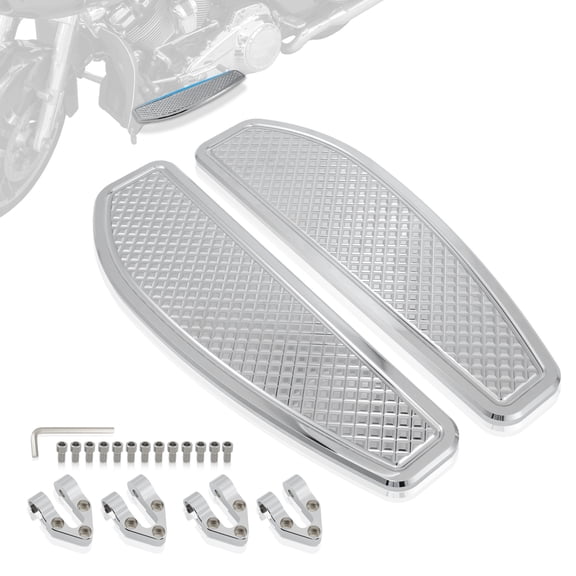 Anti-Slip Stretched Driver Rider Floorboard for Harley Davidson Road King/Glide Street Glide Electra Glide Touring Ultra 86-23 for Harley Softail 86-17 Extended Chrome Foot Pegs