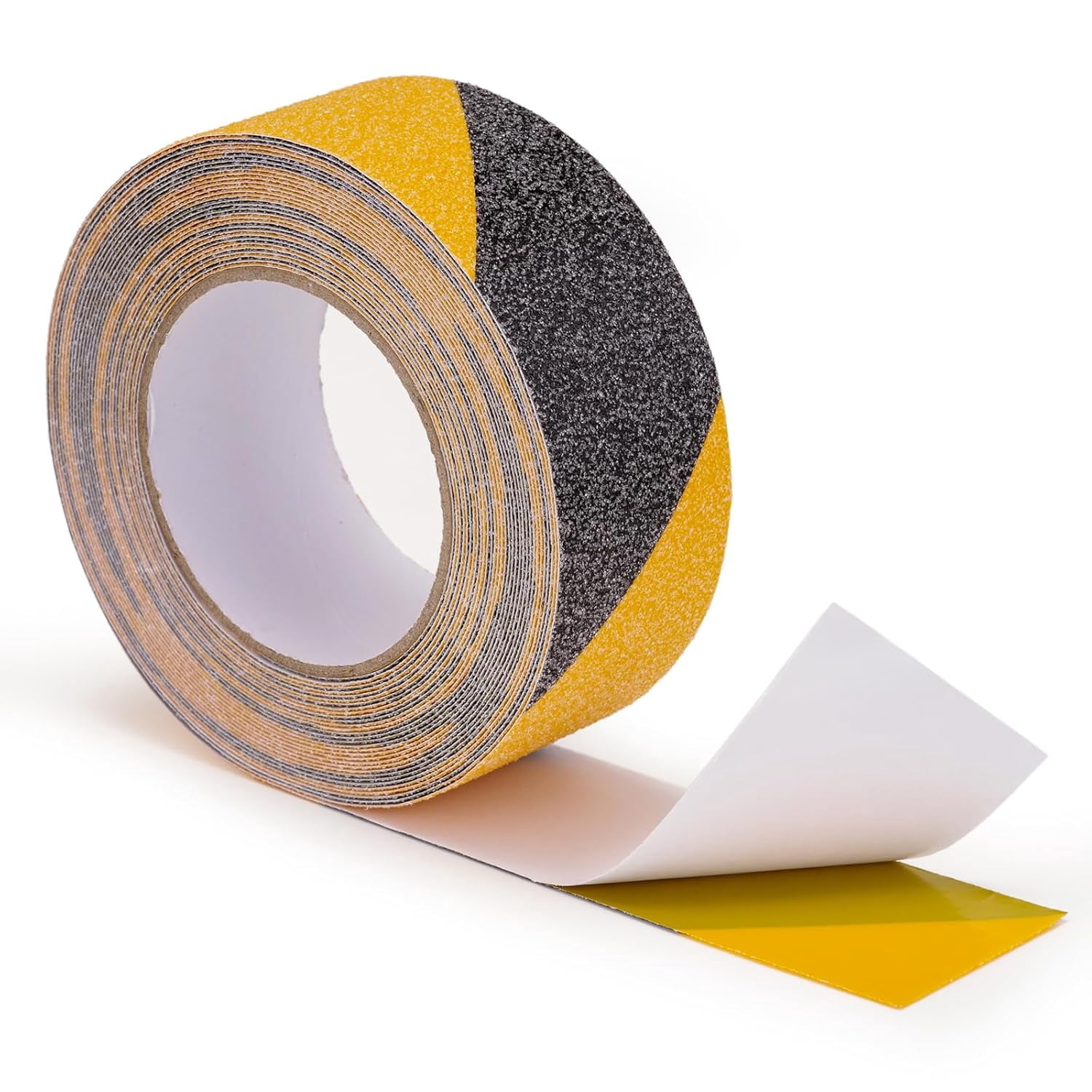 Anti Slip Tape 2" x 60Ft Heavy Duty Grit Safety Grip for Stairs, Steps, Floors, Indoor & Outdoor, Waterproof Non Skid Roll Traction Tread Black & Yellow