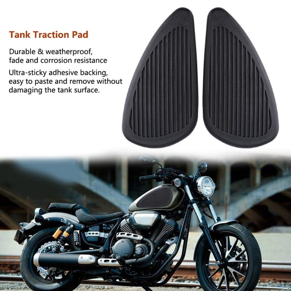 Anti Slip Traction Pad Gas Fuel Tank Sticker Protector Retro Motorcycle Adhesive Decal Grip, 2 Pieces, 10 inches / 25.4 cm