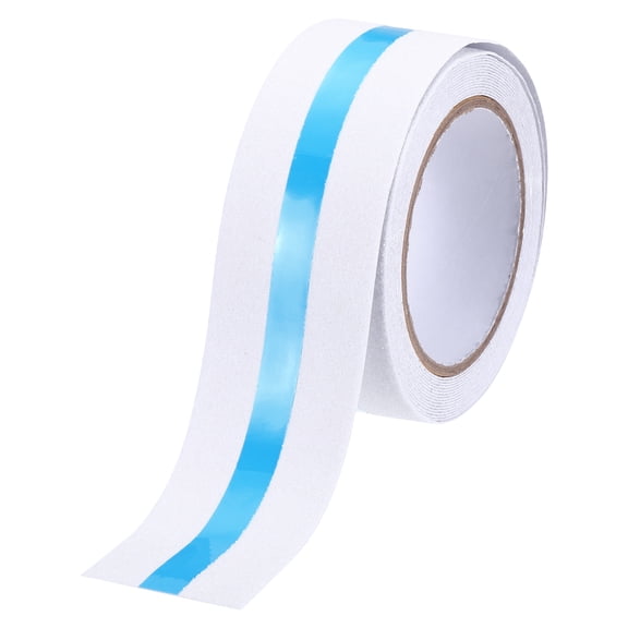 Anti Slip Traction Tape 2 Inch x 16.4ft Stair Grip Friction Adhesive Non Skid Tape Waterproof White with Blue Tape