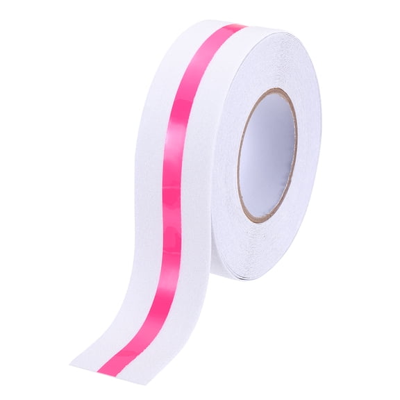 Anti Slip Traction Tape 2 Inch x 49.2ft Stair Grip Friction Adhesive Non Skid Tape Waterproof White with pink Tape