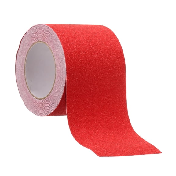 Anti Slip Traction Tape 4" x 33ft Waterproof Non-Slip Grip Tape High Friction Weather Resistant Non Skid Stair Treads Tape for Indoor Outdoor Stair Steps, Red