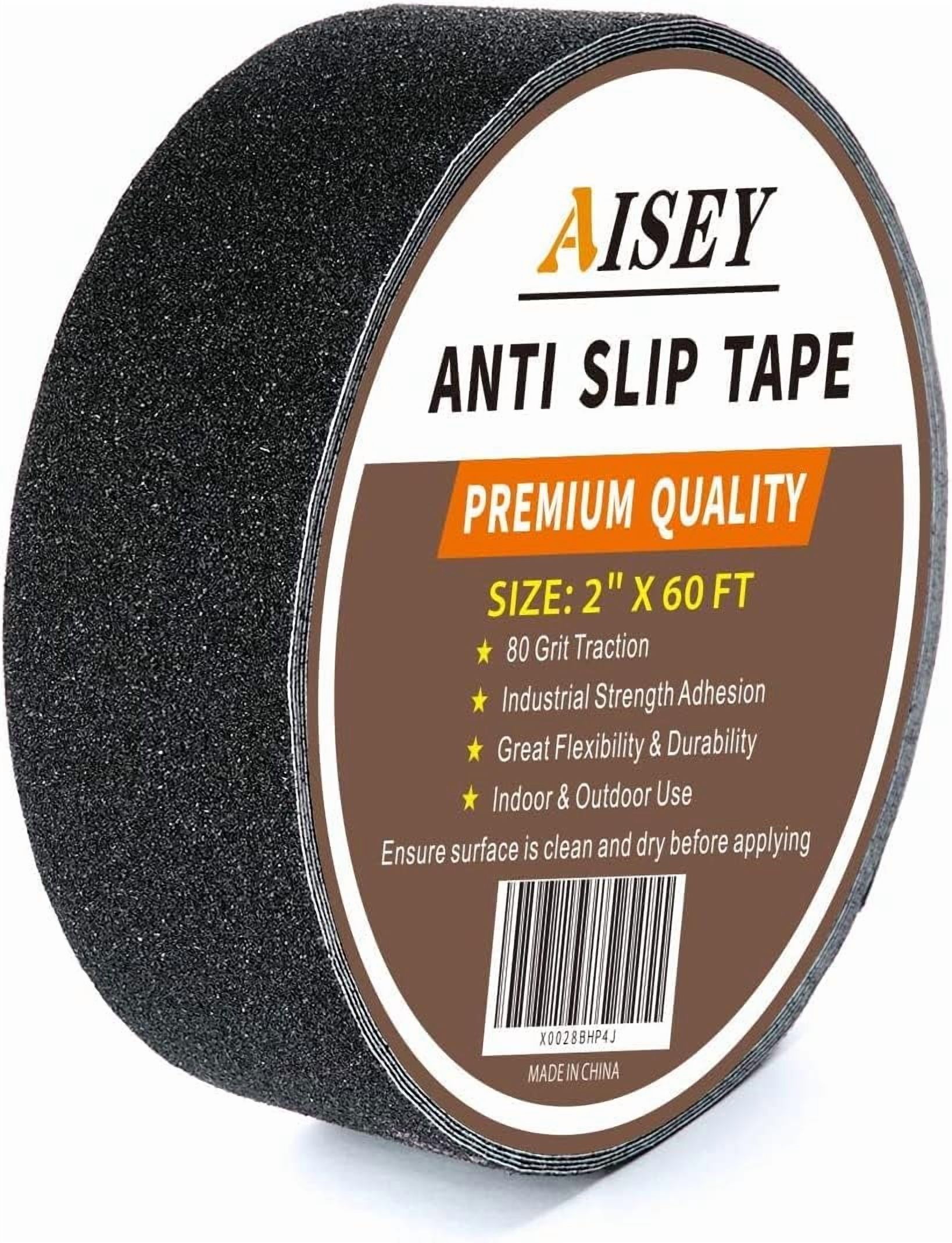 Anti Slip Traction Tape Outdoor 2 in x 60 Foot, Non Slip Safety Tape for Steps, Grip Tape for Stairs, Tread Tape Use on Walkways, Stairs, Ramps and Decks