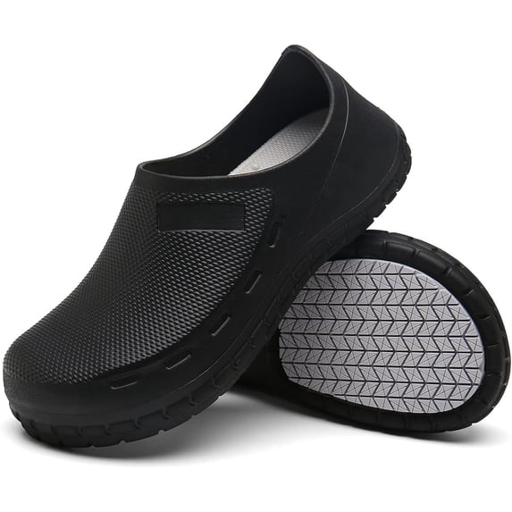 Anti Slip Waterproof Work Shoes for Men and Women, Comfortable Chef Clogs Shoes for Kitchen Garden, Indoor Outdoor Office
