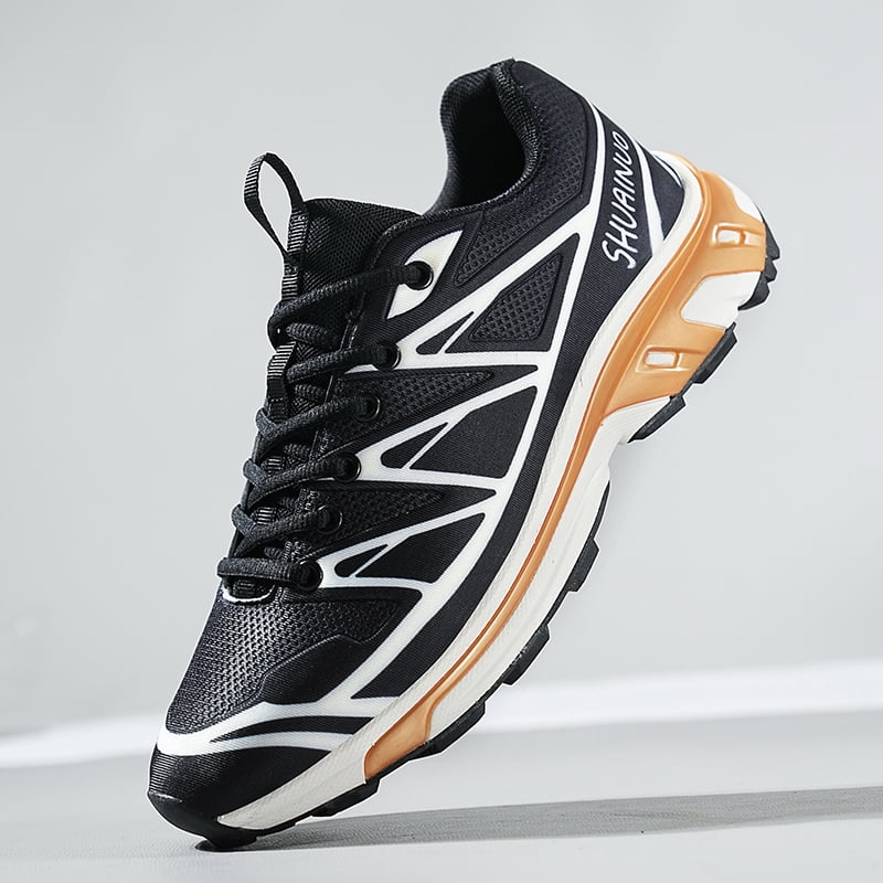 Anti Slip Wear Resistant Men Summer Hiking Shoes Breathable Mesh Upper Lightweight Outdoor Mountain Climbing Sneakers Comfort Soft Footwear for Daily Outdoor Adventure