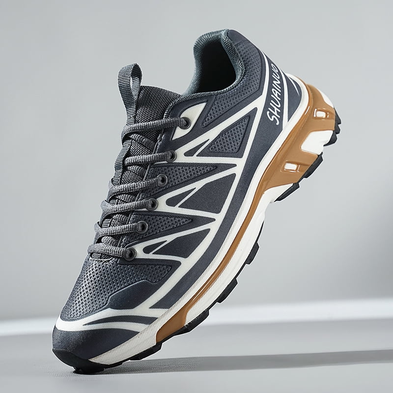 Anti Slip Wear Resistant Men Summer Hiking Shoes Breathable Mesh Upper Lightweight Outdoor Mountain Climbing Sneakers Comfort Soft Footwear for Daily Outdoor Adventure
