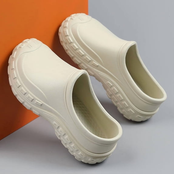 Anti Slip Work Chef Shoes for Men, Men's Professional EVA Waterproof Oil Resistant Restaurant Kitchen Work Shoes, Casual Cushioned Garden Footwear, for Chef, Nurse, Garden, Cafe